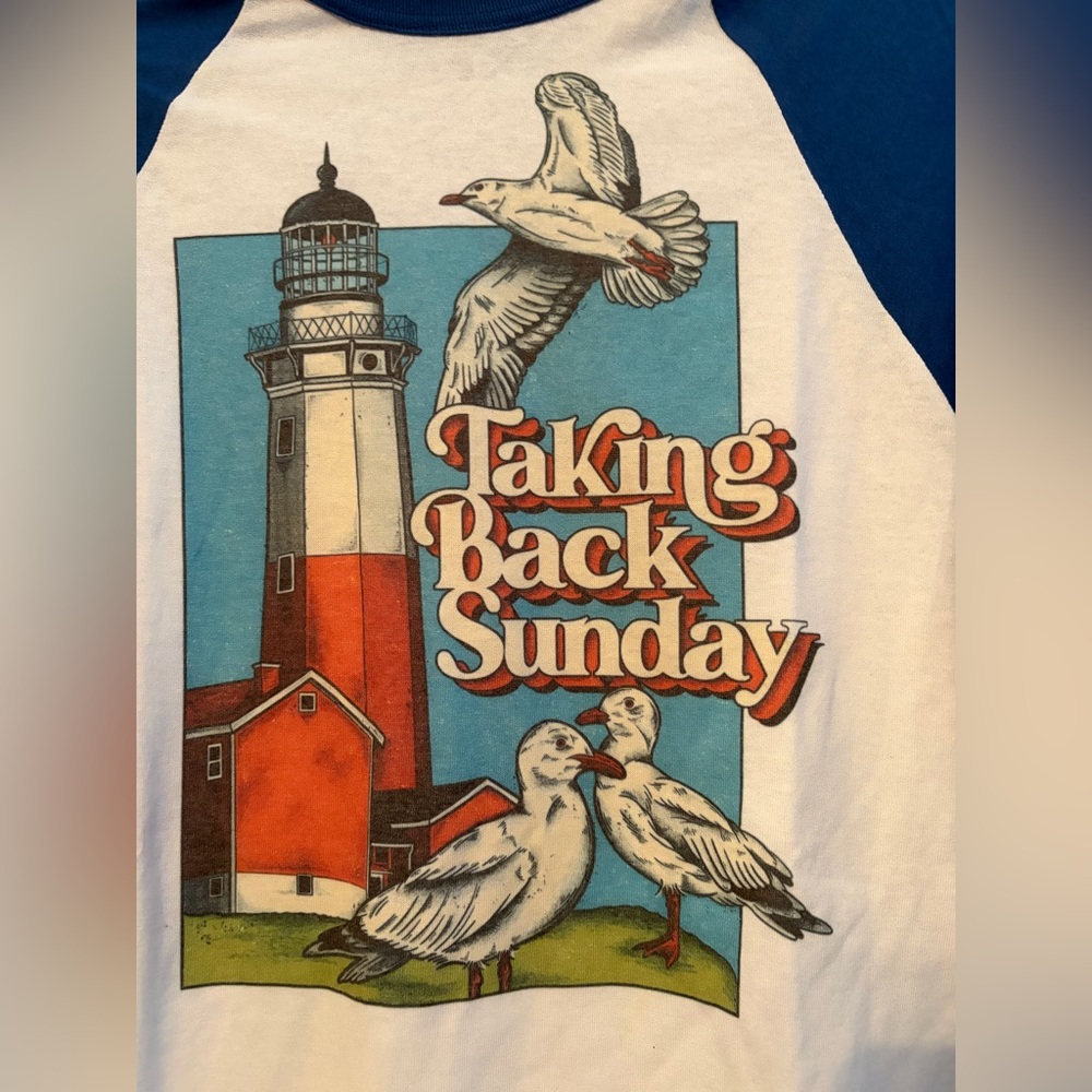 Taking Back Sunday Raglan Baseball T-Shirt Size Medium New - Picture 5 of 5
